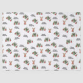 Christmas Trees & Reindeer Wrapping Paper Tissuepapier (Voorkant)