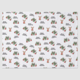 Christmas Trees & Reindeer Wrapping Paper Tissuepapier