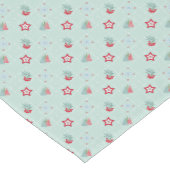 Christmas, trees, snowflakes, stars, colorful korte tafelloper (Hoek)