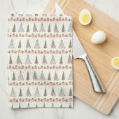 Christmas Trees Tea Towel Theedoek (Quarter Fold)
