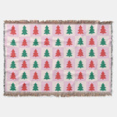 Christmas Trees Throw Blanket Deken (Voorkant)