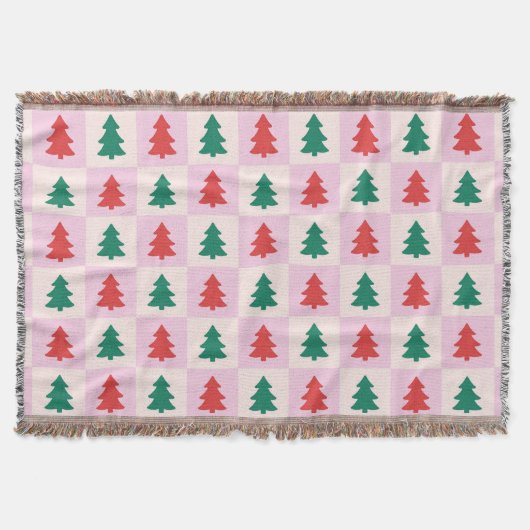Christmas Trees Throw Blanket Deken (Voorkant)