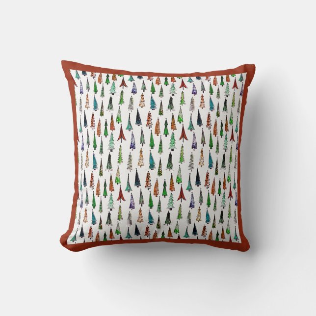 Christmas trees  throw pillow kussen (Voorkant)