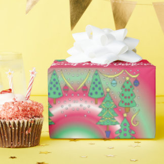 Christmas Trees Wrapping Paper Cadeaupapier