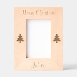 Christmas Trees Xmas Laser Etched Picture Frame Gegraveerde Lijstjes