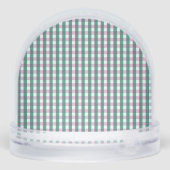 Christmas Trendy Checks Custom Photo Holiday Cards Sneeuwbol (Achterkant)