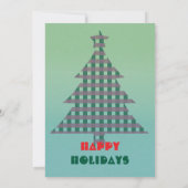 Christmas Trendy Checks Customize Party Kaart (Achterkant)