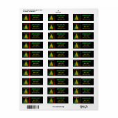 Christmas Trendy Neon Holiday Collectie Etiket (Full Sheet)