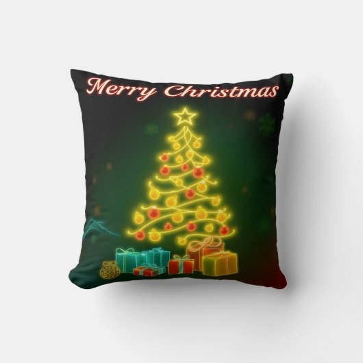 Christmas Trendy Neon Holiday Collectie Kussen (Voorkant)