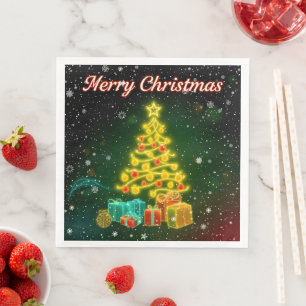 Christmas Trendy Neon Holiday Collectie Servet