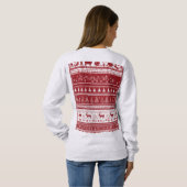 Christmas tress and deer ,sweat-shirt for women  trui (Achterkant volledig)