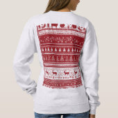 Christmas tress and deer ,sweat-shirt for women  trui (Achterkant)