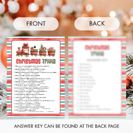 Christmas Trivia Game Feestdagenkaart