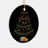 Christmas Trombone Player Gifts Xmas Tree Keramisch Ornament (Rechts)