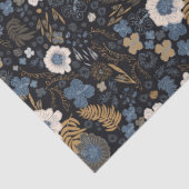 Christmas Tropical Coastal Blue Hibiscus Floral  Tissuepapier (Detail)