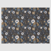 Christmas Tropical Coastal Blue Hibiscus Floral  Tissuepapier (Voorkant)