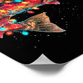 Christmas Trout Fish Funny Fishing Santa Hat Light Poster (Hoek)