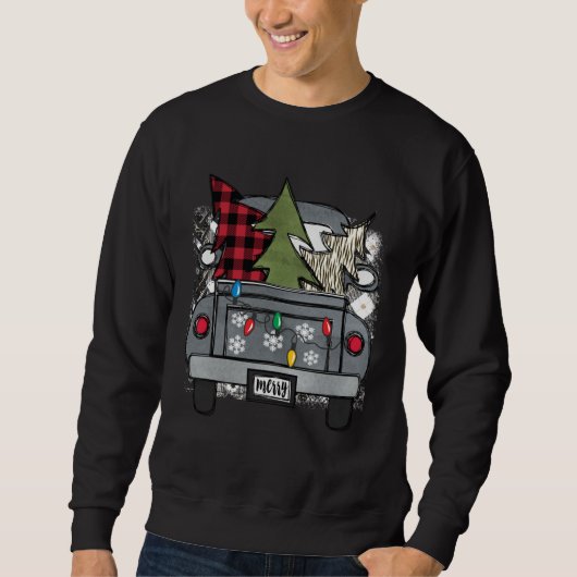 Christmas Truck and Red Buffalo Plaid Holiday Tree Trui (Voorkant)