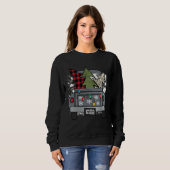 Christmas Truck and Red Buffalo Plaid Holiday Tree Trui (Voorkant volledig)