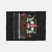 Christmas Truck Cute Gnome  Fleece Deken (Voorkant (Horizontaal))