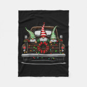 Christmas Truck Cute Gnome Fleece Deken (Voorkant)
