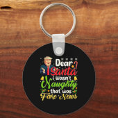 Christmas Trump Dear Santa Fake News Funny Xmas Me Sleutelhanger (Voorkant)