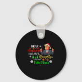 Christmas Trump Dear Santa Fake News Funny Xmas Me Sleutelhanger (Voorkant)