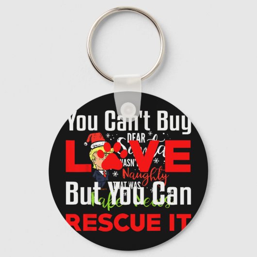 Christmas Trump Dear Santa Fake News Funny Xmas Sleutelhanger (Voorkant)