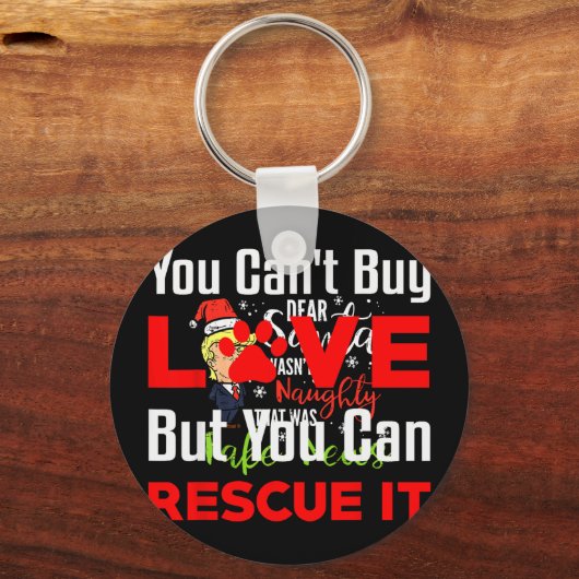 Christmas Trump Dear Santa Fake News Funny Xmas Sleutelhanger (Voorkant)