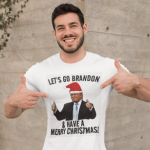 CHRISTMAS TRUMP LAAT BRANDON T-SHIRTS T - SHIRTS G