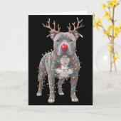 Christmas Ttie Xmas Dog Reindeer Nose Dog Lover Do Kaart (Gele Bloem)