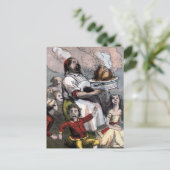 "Christmas Turkey" Vintage Illustration Feestdagenkaart (Staand voorkant)