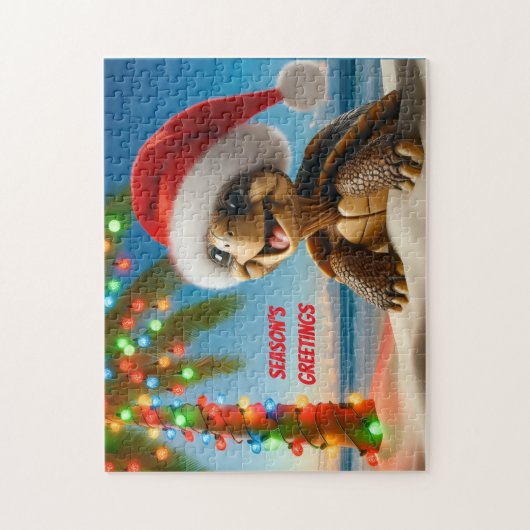 Christmas Turtle Legpuzzel (Verticaal)