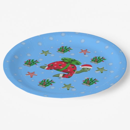 Christmas Turtle Paper Bord (Gekanteld)
