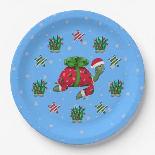Christmas Turtle Paper Bord (Voorkant)