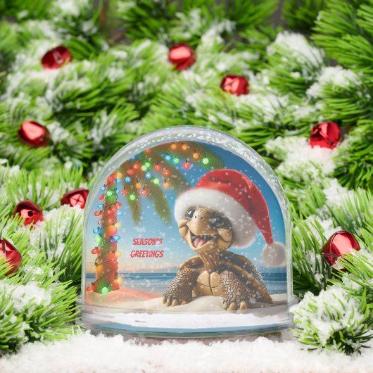 Christmas Turtle Sneeuwbol (Kerstmis)