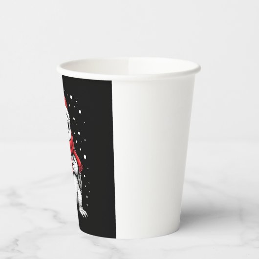 Christmas Turtle with Santa Hat Coffee Lover Funny Papieren Bekers (Links)