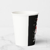 Christmas Turtle with Santa Hat Coffee Lover Funny Papieren Bekers (Rechts)