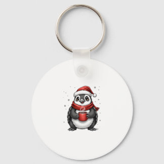 Christmas Turtle with Santa Hat Coffee Lover Funny Sleutelhanger