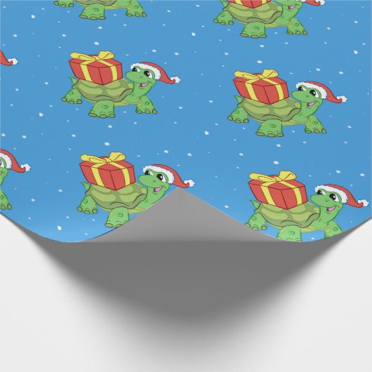 Christmas turtle with the gift cadeaupapier (Hoek)
