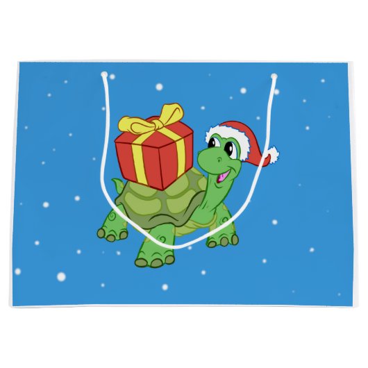 Christmas turtle with the gift groot cadeauzakje (Voorkant)