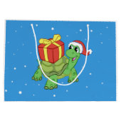 Christmas turtle with the gift groot cadeauzakje (Achterkant)