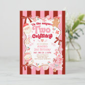 Christmas Two Celebrate 2nd Birthday Invitation Kaart (Staand voorkant)