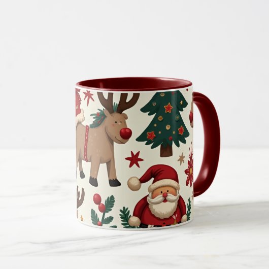 Christmas Two-Tone Mok, 11 oz Mok (Voorkant rechts)