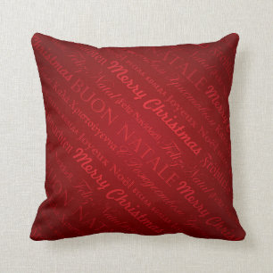 CHRISTMAS TYPOGRAPHY PILLOW KUSSEN