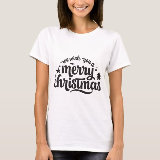 Christmas Typography Sayings T-shirt (Voorkant)