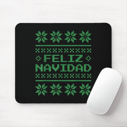 Christmas Ugly Sweater Feliz Navidad Xel Pattern S Muismat (Met muis)