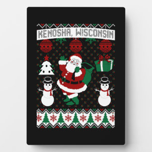 Christmas Ugly Sweater Kenosha Wisconsin Fotoplaat