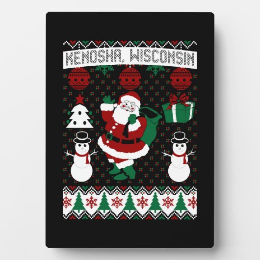Christmas Ugly Sweater Kenosha Wisconsin Fotoplaat (voorkant)