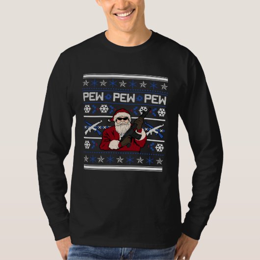 Christmas Ugly Sweater Style Military Gun Owner 1 T-shirt (Voorkant)